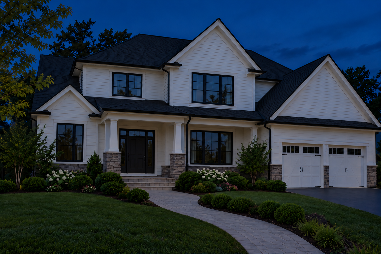 Same example house without artificial lighting